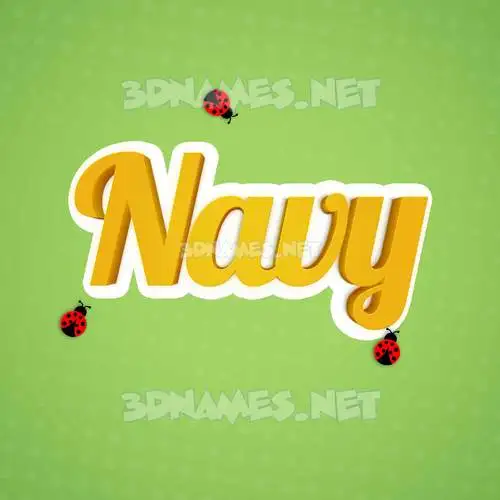 navy in Ladybugs style - 3D name wallpaper