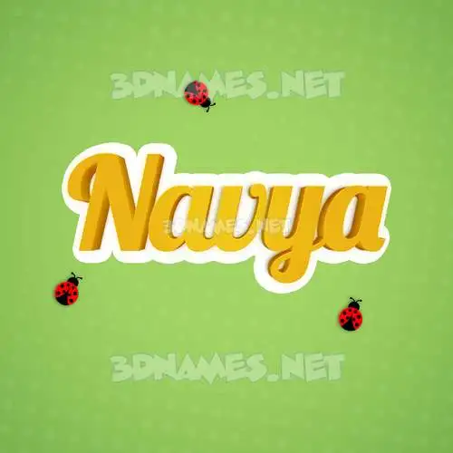 navya in Ladybugs style - 3D name wallpaper