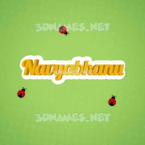 navyabhanu in Ladybugs style - 3D name wallpaper