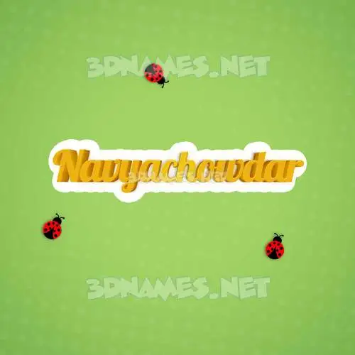 navyachowdar in Ladybugs style - 3D name wallpaper