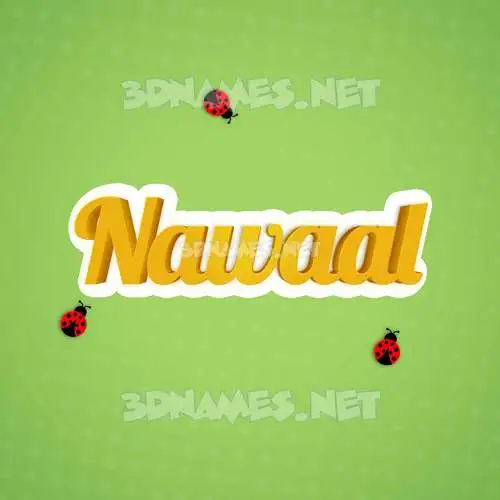 nawaal in Ladybugs style - 3D name wallpaper