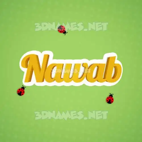 nawab in Ladybugs style - 3D name wallpaper nawab in Ladybugs style - 3D name wallpaper