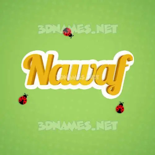 nawaf in Ladybugs style - 3D name wallpaper nawaf in Ladybugs style - 3D name wallpaper