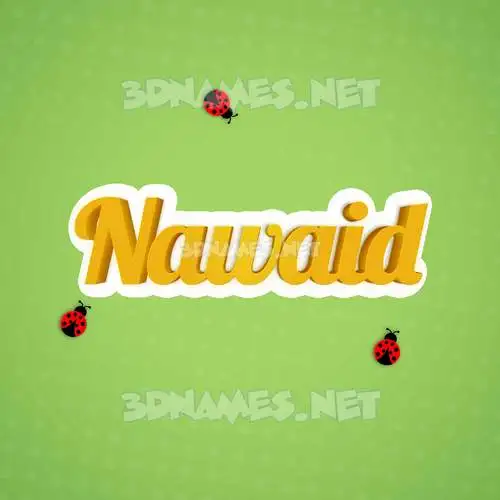 nawaid in Ladybugs style - 3D name wallpaper
