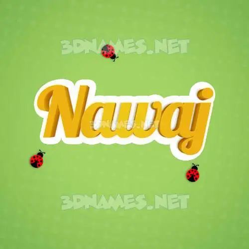 nawaj in Ladybugs style - 3D name wallpaper