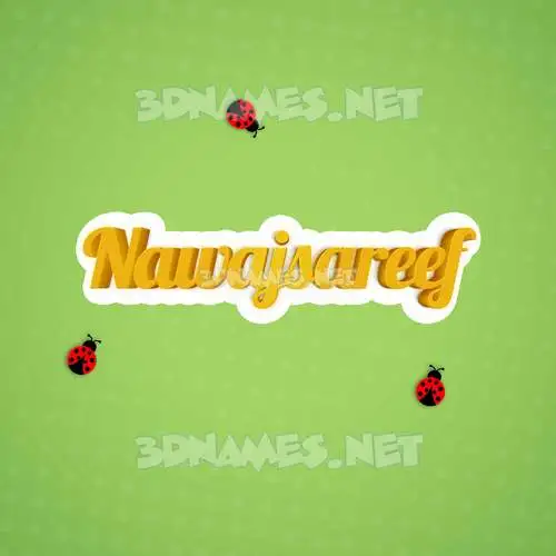 nawajsareef in Ladybugs style - 3D name wallpaper