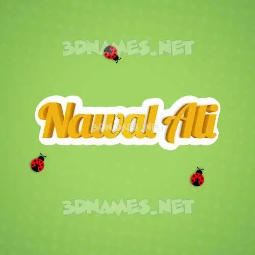 nawal ali in Ladybugs style - 3D name wallpaper
