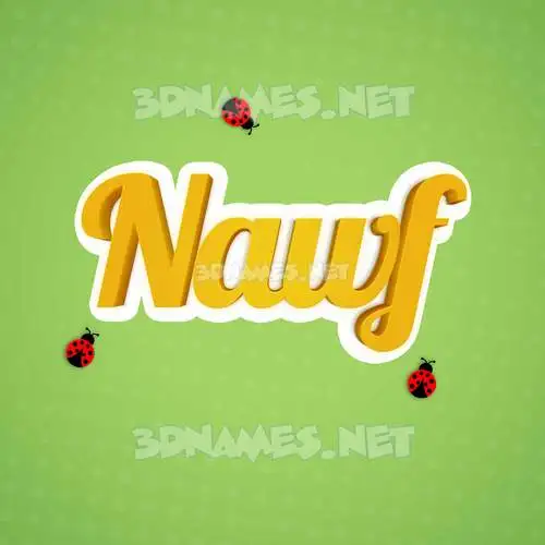 nawf in Ladybugs style - 3D name wallpaper nawf in Ladybugs style - 3D name wallpaper