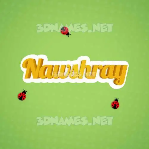 nawshray in Ladybugs style - 3D name wallpaper