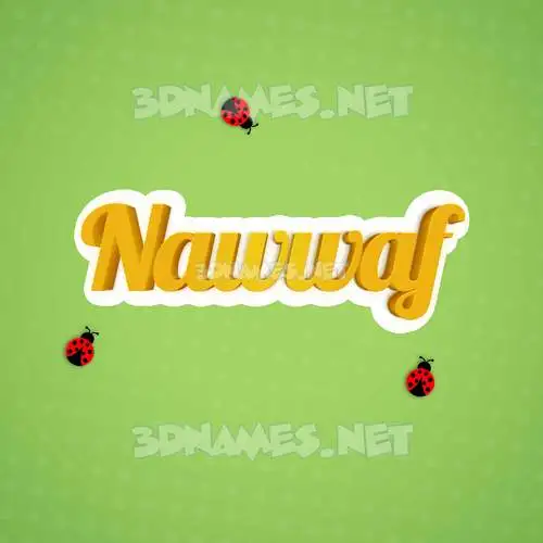 nawwaf in Ladybugs style - 3D name wallpaper