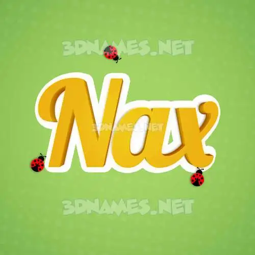 nax in Ladybugs style - 3D name wallpaper