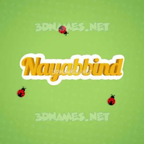 nayabbind in Ladybugs style - 3D name wallpaper
