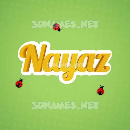 nayaz in Ladybugs style - 3D name wallpaper