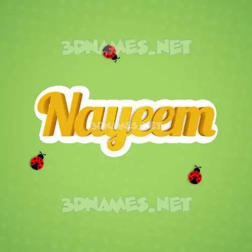 nayeem in Ladybugs style - 3D name wallpaper