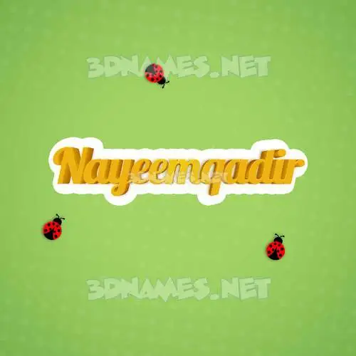 nayeemqadir in Ladybugs style - 3D name wallpaper