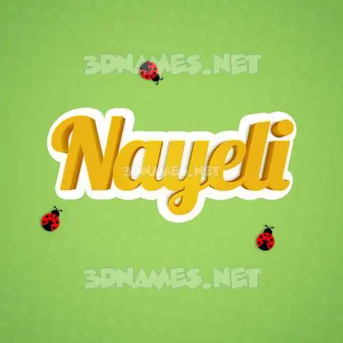 nayeli in Ladybugs style - 3D name wallpaper