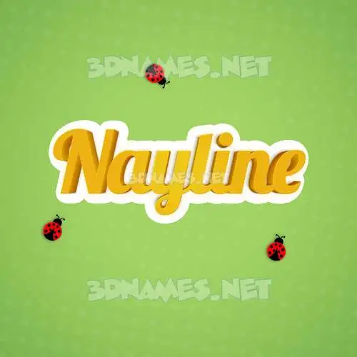 nayline in Ladybugs style - 3D name wallpaper