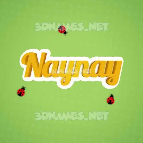 naynay in Ladybugs style - 3D name wallpaper