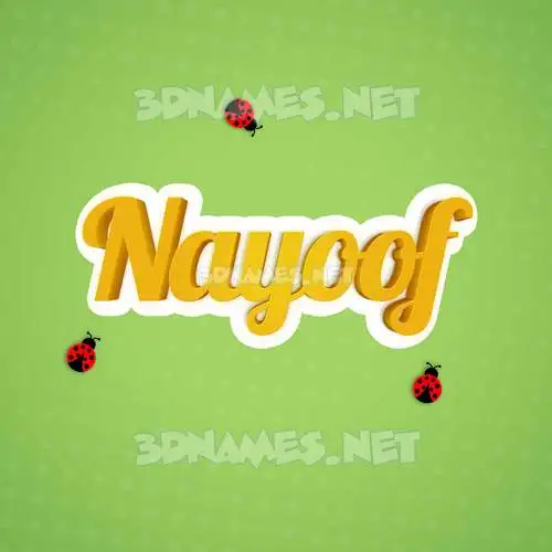 nayoof in Ladybugs style - 3D name wallpaper