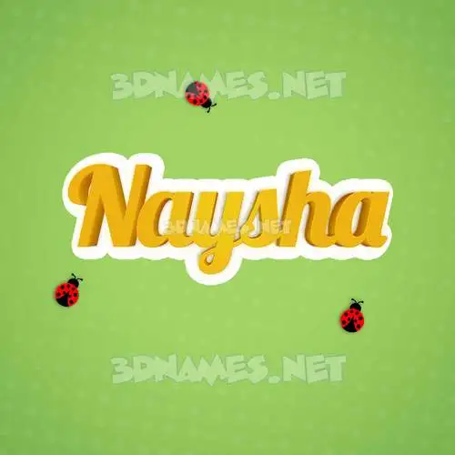 naysha in Ladybugs style - 3D name wallpaper