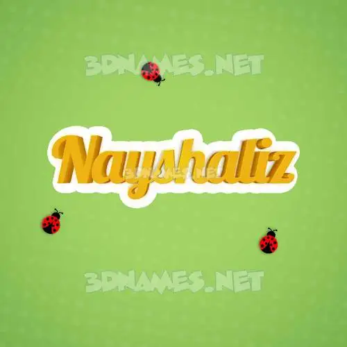 nayshaliz in Ladybugs style - 3D name wallpaper