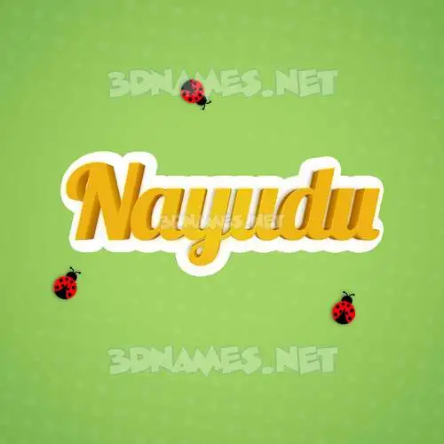 nayudu in Ladybugs style - 3D name wallpaper