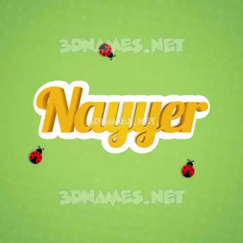 nayyer in Ladybugs style - 3D name wallpaper