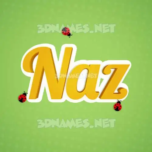 naz in Ladybugs style - 3D name wallpaper