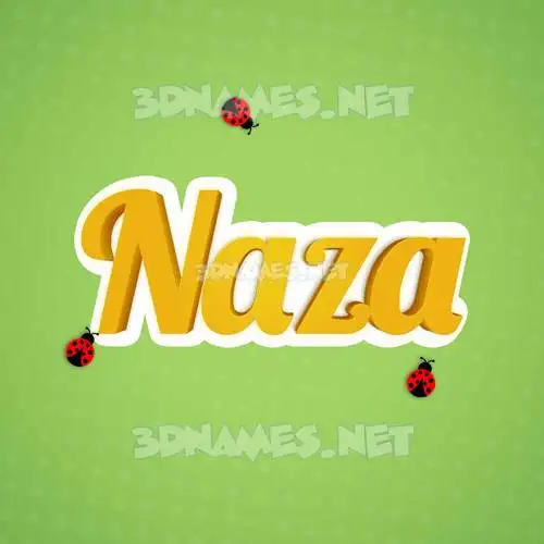 naza in Ladybugs style - 3D name wallpaper