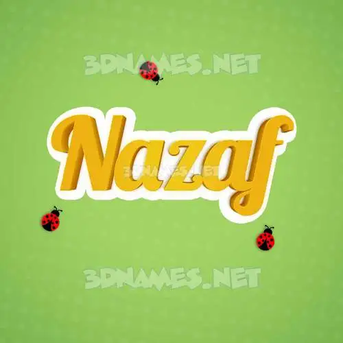 nazaf in Ladybugs style - 3D name wallpaper