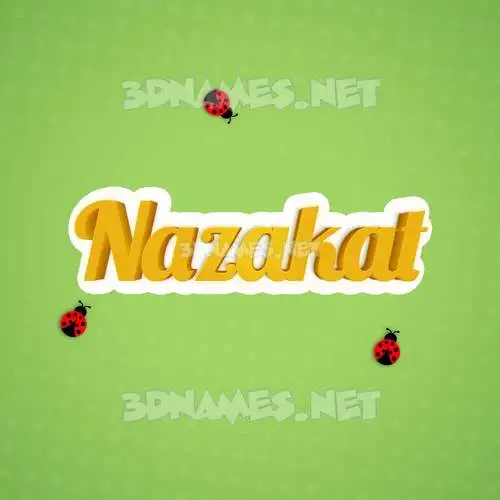 nazakat in Ladybugs style - 3D name wallpaper nazakat in Ladybugs style - 3D name wallpaper