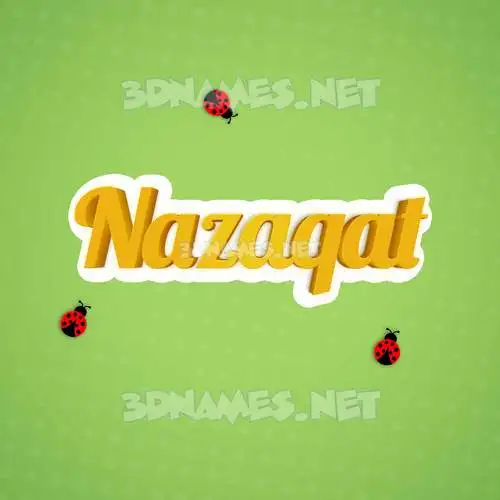 nazaqat in Ladybugs style - 3D name wallpaper nazaqat in Ladybugs style - 3D name wallpaper