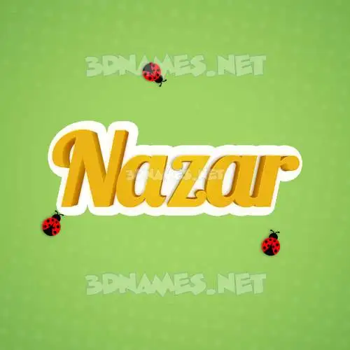 nazar in Ladybugs style - 3D name wallpaper