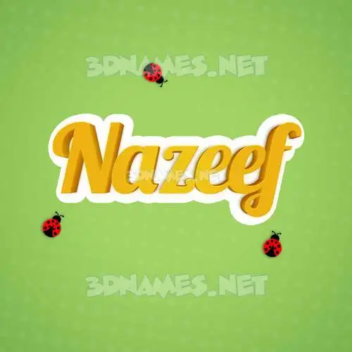 nazeef in Ladybugs style - 3D name wallpaper nazeef in Ladybugs style - 3D name wallpaper