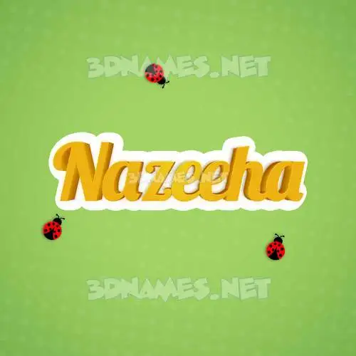 nazeeha in Ladybugs style - 3D name wallpaper