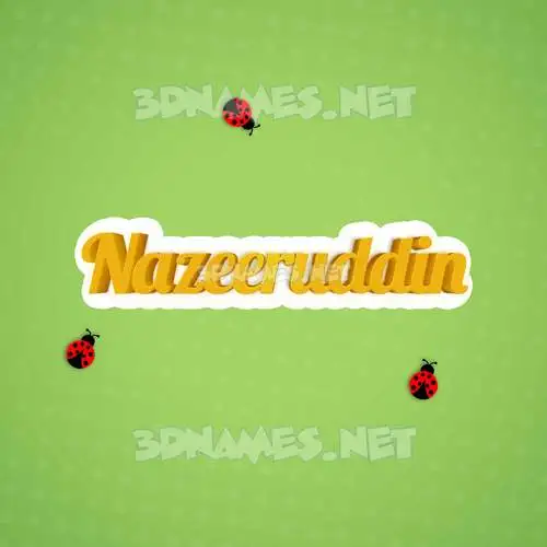 nazeeruddin in Ladybugs style - 3D name wallpaper nazeeruddin in Ladybugs style - 3D name wallpaper