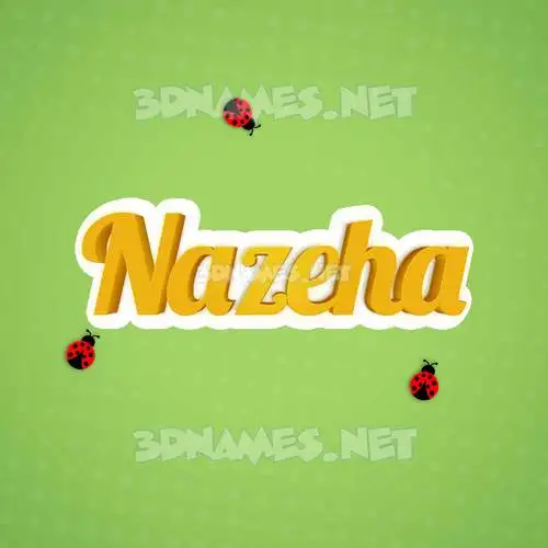 nazeha in Ladybugs style - 3D name wallpaper