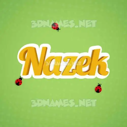 nazek in Ladybugs style - 3D name wallpaper