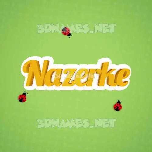 nazerke in Ladybugs style - 3D name wallpaper