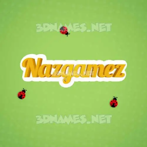 nazgamez in Ladybugs style - 3D name wallpaper nazgamez in Ladybugs style - 3D name wallpaper