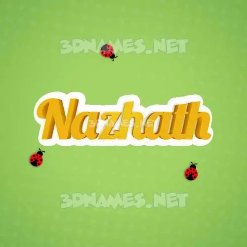 nazhath in Ladybugs style - 3D name wallpaper nazhath in Ladybugs style - 3D name wallpaper