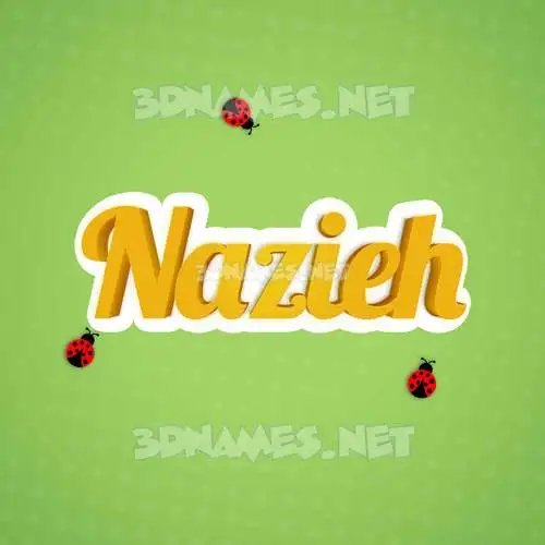 nazieh in Ladybugs style - 3D name wallpaper nazieh in Ladybugs style - 3D name wallpaper