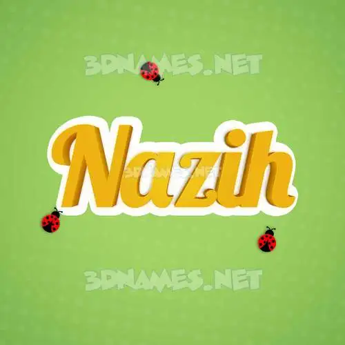 nazih in Ladybugs style - 3D name wallpaper