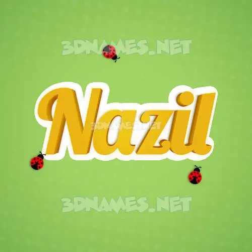 nazil in Ladybugs style - 3D name wallpaper