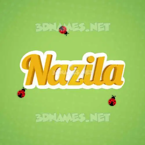 nazila in Ladybugs style - 3D name wallpaper
