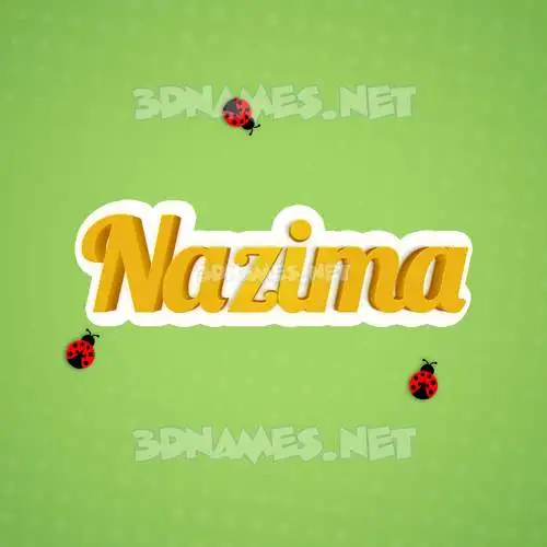 nazima in Ladybugs style - 3D name wallpaper