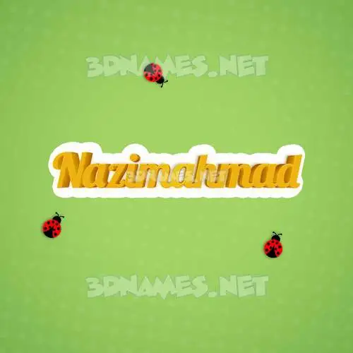 nazimahmad in Ladybugs style - 3D name wallpaper nazimahmad in Ladybugs style - 3D name wallpaper
