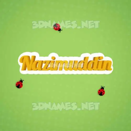 nazimuddin in Ladybugs style - 3D name wallpaper nazimuddin in Ladybugs style - 3D name wallpaper