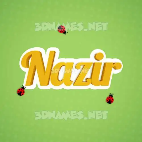 nazir in Ladybugs style - 3D name wallpaper