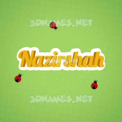nazirshah in Ladybugs style - 3D name wallpaper